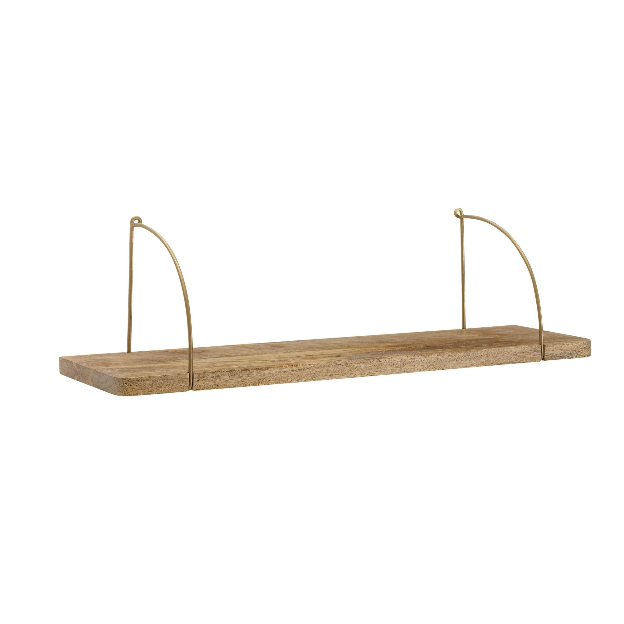 FineBuy Półka ścienna drewno brązowy 60 cm