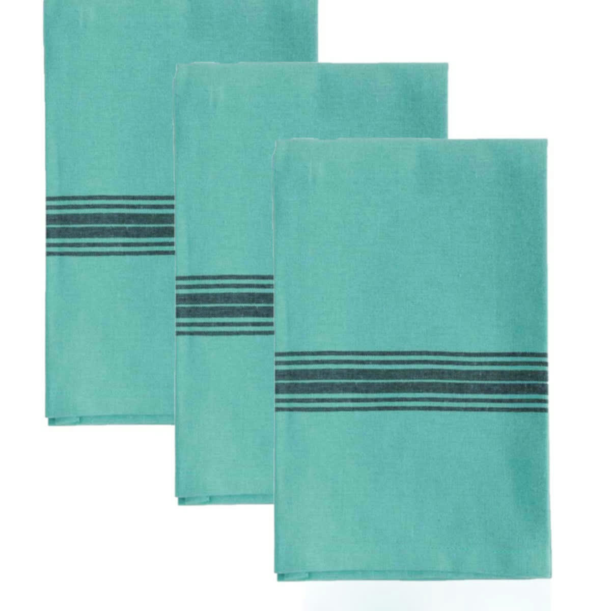 SKANDLIFE - Lot de 3 torchons coton  aqua sea 50x70 cm