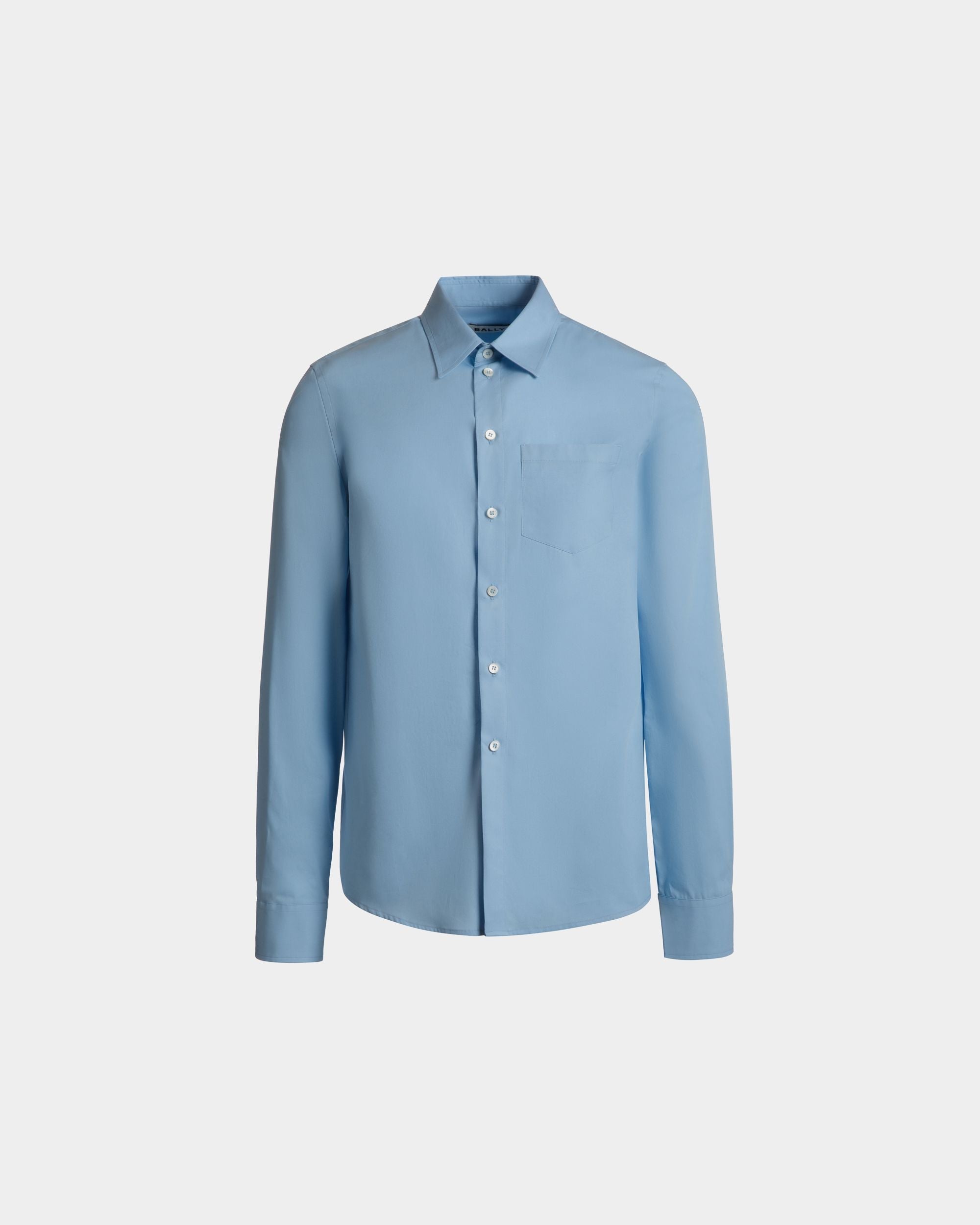 Langärmeliges Hemd Aus Baumwolle In Light Blue