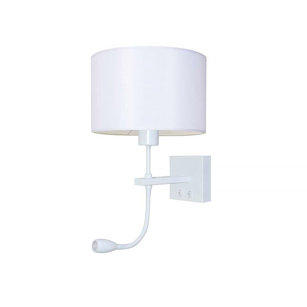 Artdelight wandlamp Quad - 2 lichts - 25 x 55  cm - wit