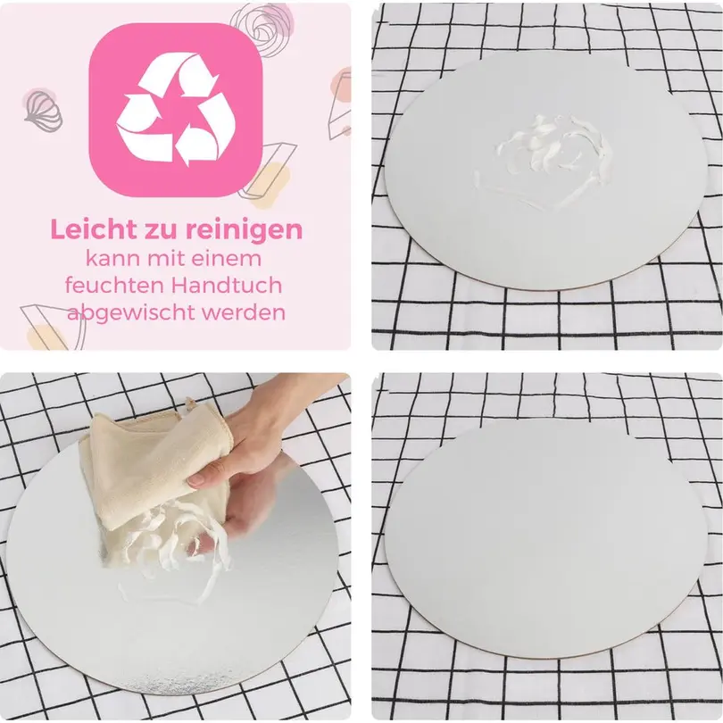 Kuchen/Torten Deko Set 4er-Set Premium Tortenunterlagen