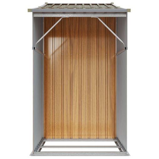NNEVL Garden Shed Brown 277x93x179 cm Galvanised Steel