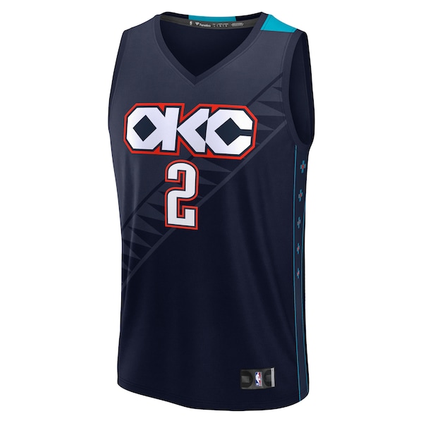 Shai Gilgeous-Alexander Oklahoma City Thunder  Youth 2025/26 City Edition Fast Break Jersey - Navy