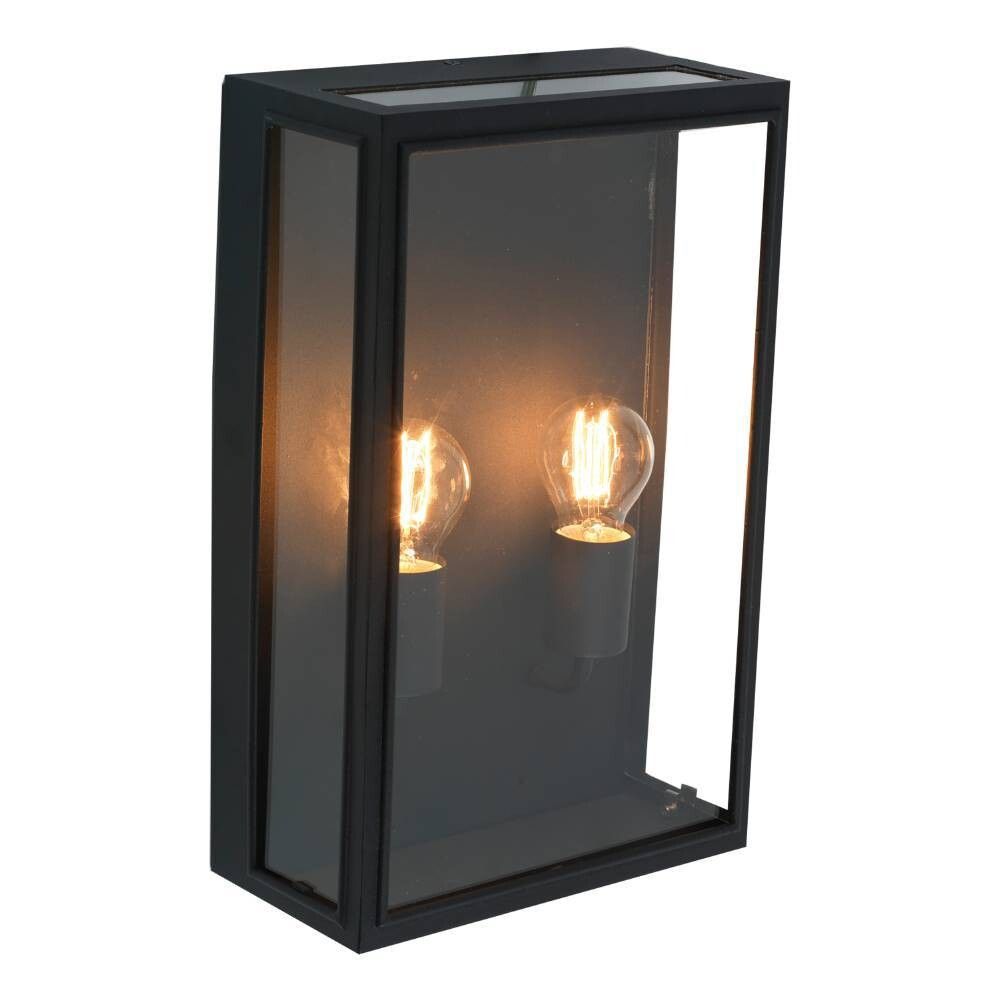 VEGGLAMPE EGLO ROMA UTE 2L 2X60W E27 SVART
