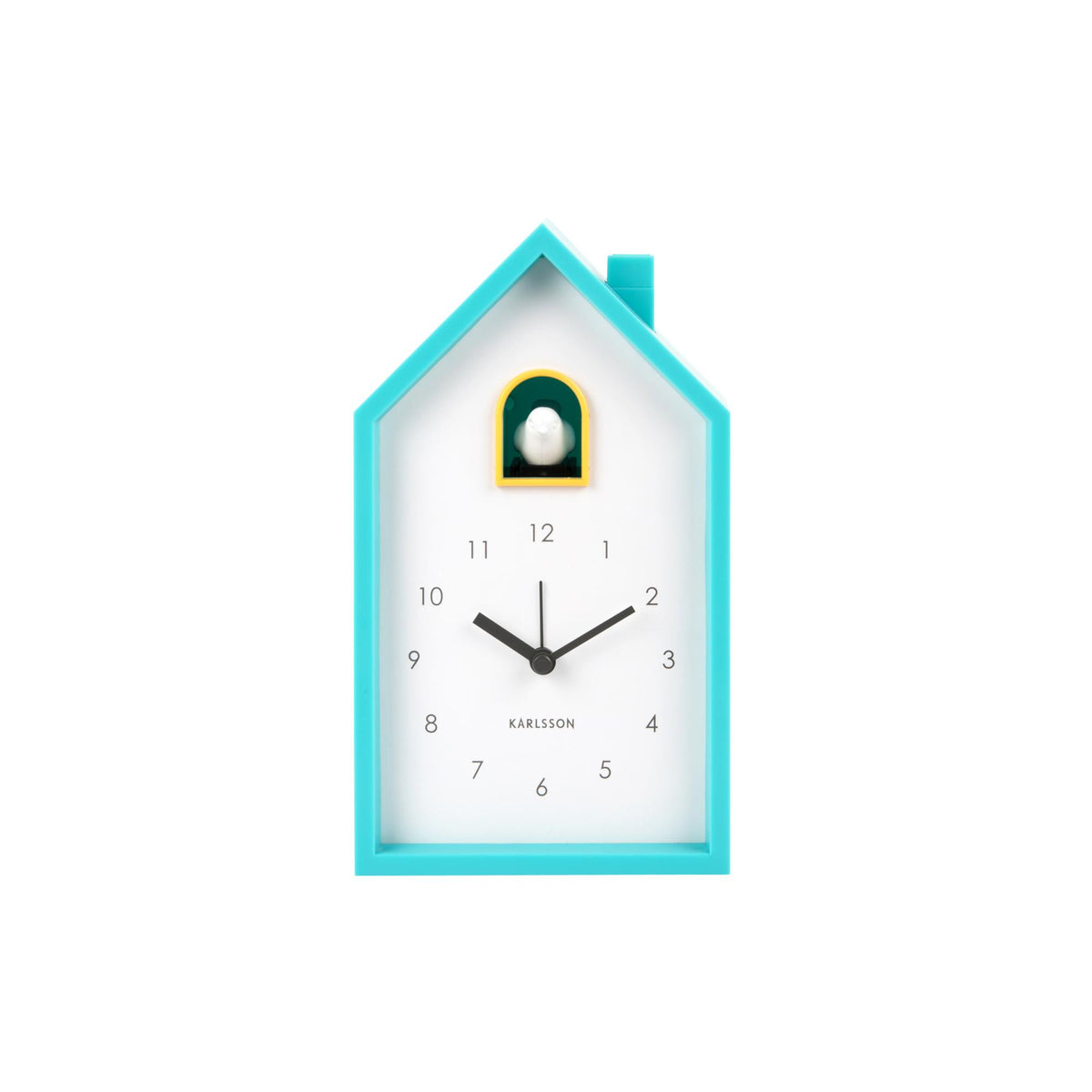 Karlsson wekker Modern Cuckoo - blauw - 6x12x20cm
