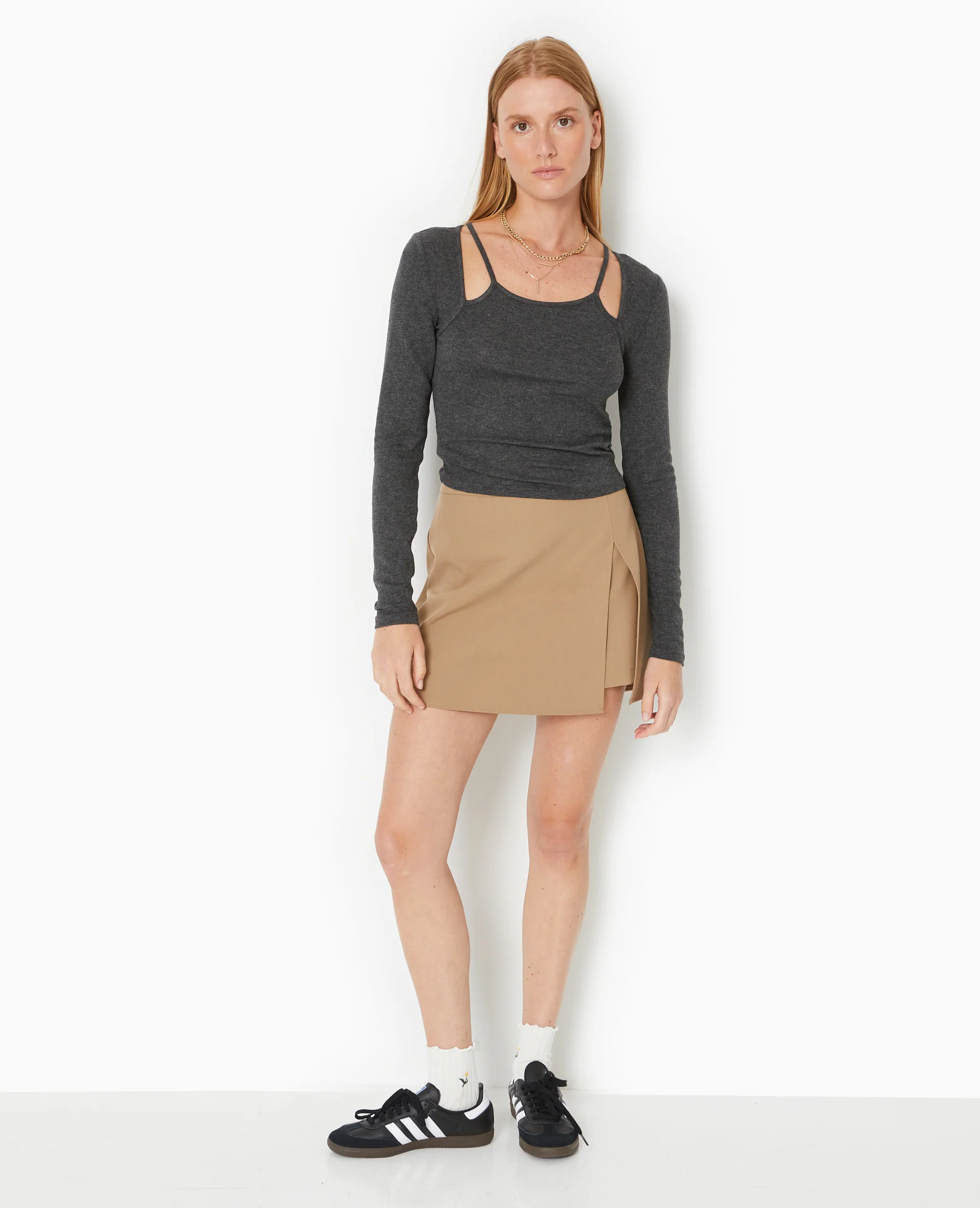 Top avec effet de superposition débardeur + gilet