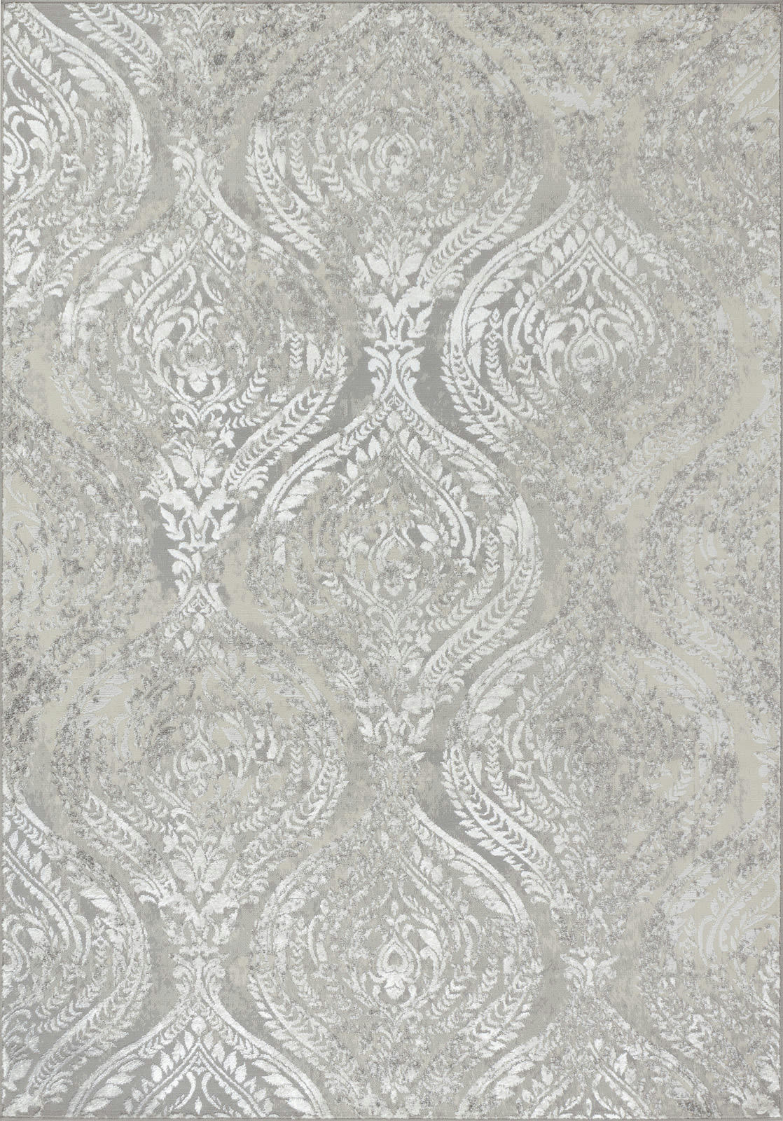 INGRID - Tapis Vintage Oriental Blanc/Gris 200x275