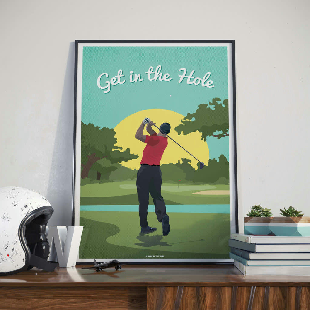 GOLF - Affiche Golf - Golf In The Hole 30 x 40 cm