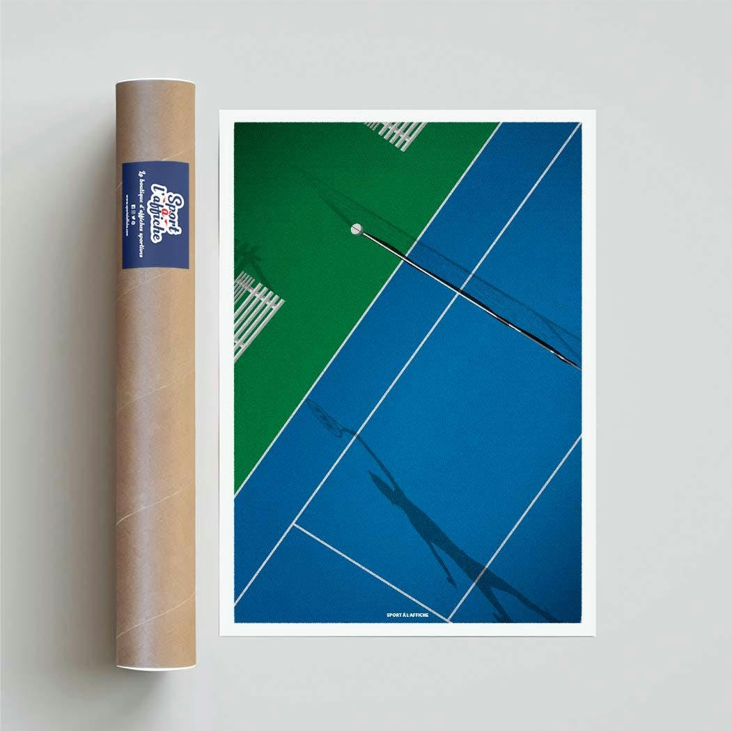 TENNIS - Affiche Tennis - Illustration Court 30x40 cm