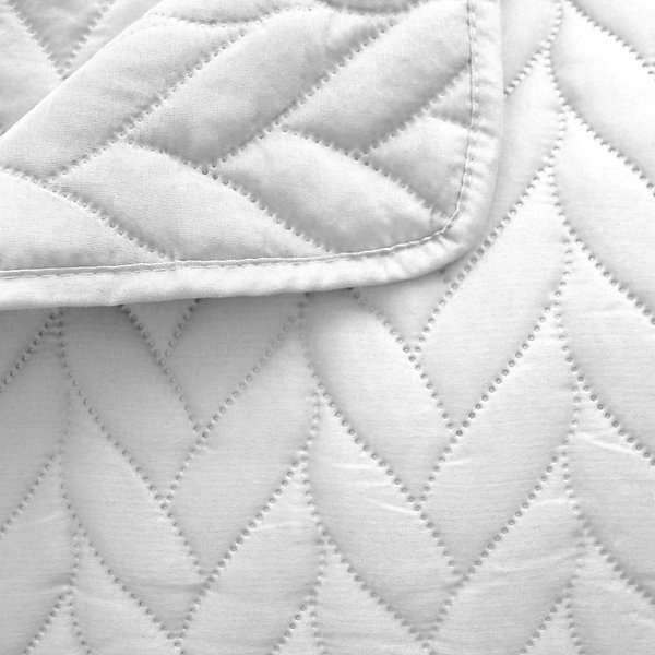 Couvre lit en microfibre dessin par ultrason (240x220 cm - Blanc)