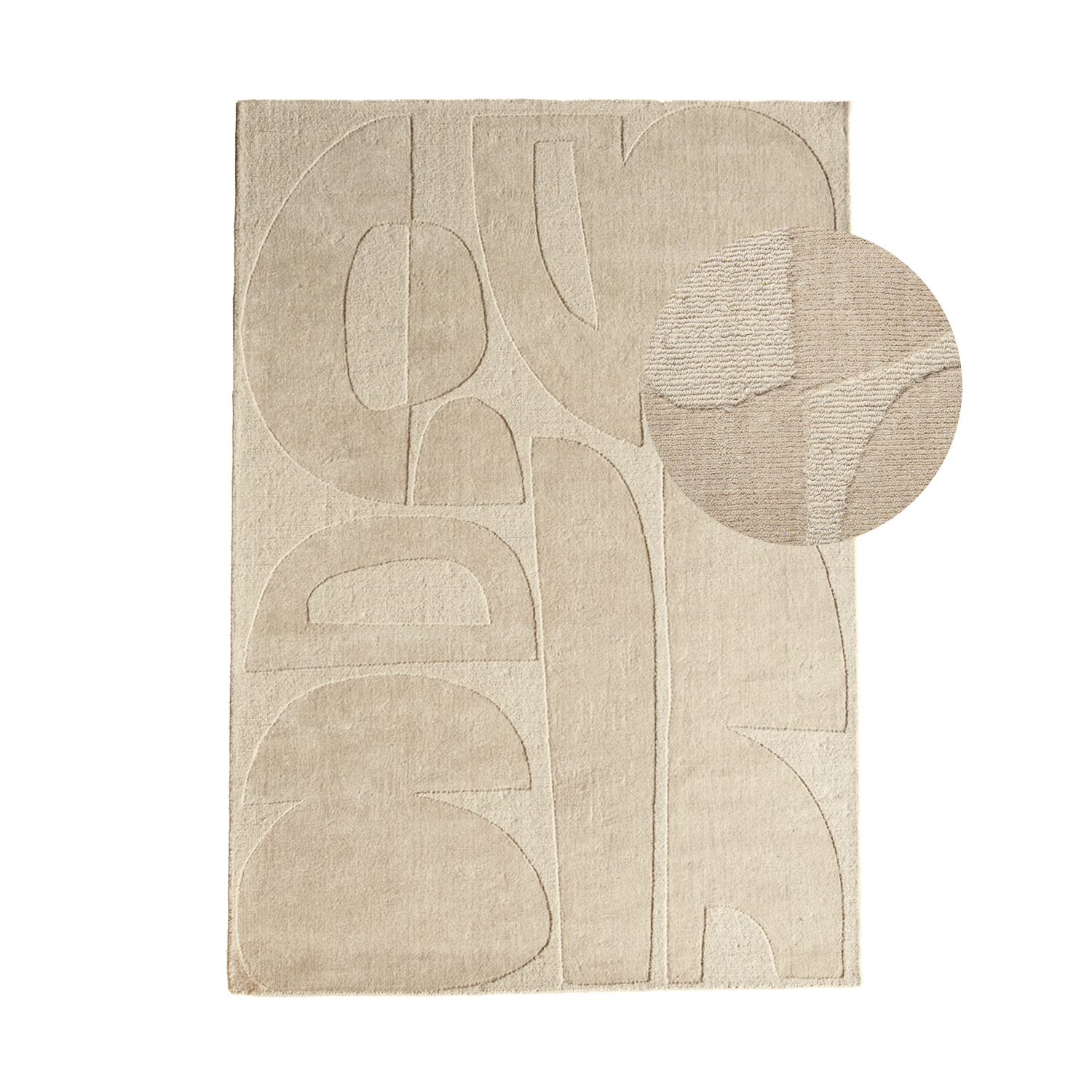 by fonQ Reform Vloerkleed 160 x 230 cm - Beige