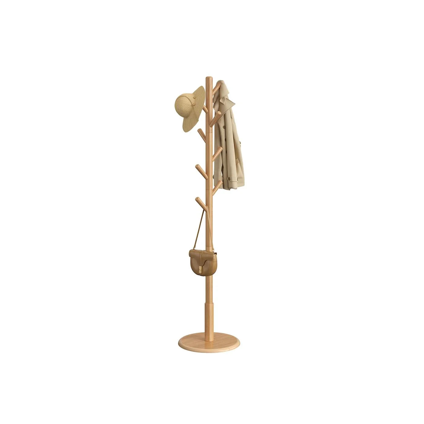Portemanteau en bois sur pieds avec crochets