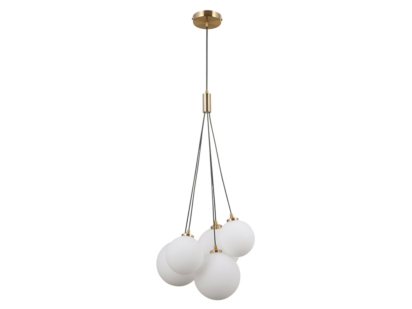 Lampa wisząca Perlos 5-punktowa stalowa biała