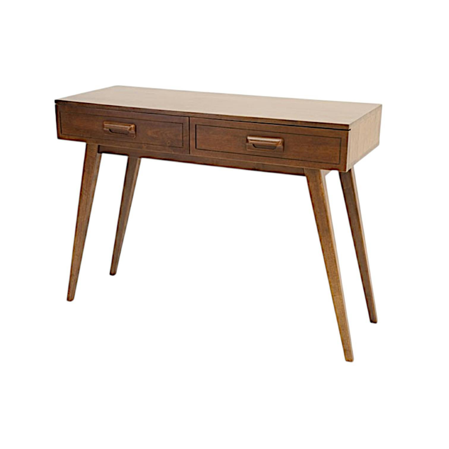 Console 2 tiroirs hévéa 100 cm SIXTIES