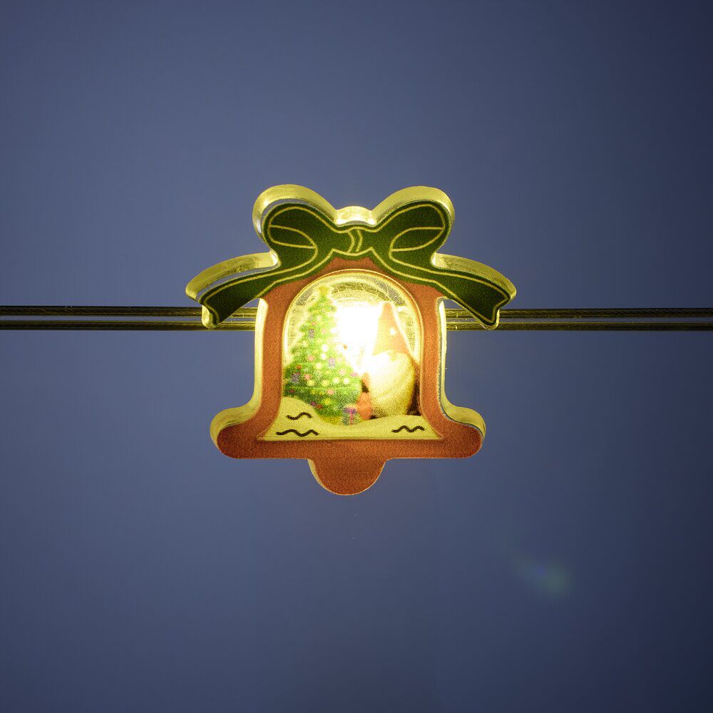 Guirlande lumineuse cloches de No&euml;l LED L120cm