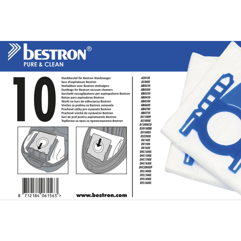 Sac pour aspirateur 10 pièces BESTRON
