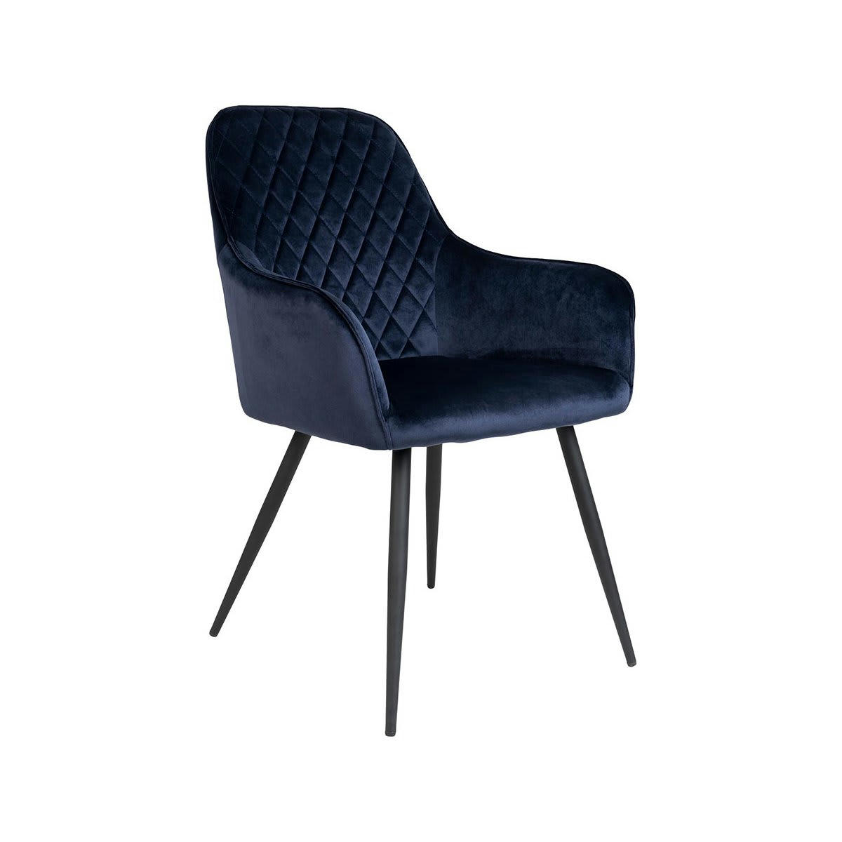 COLGA - Chaise moderne en velours côtelé bleu