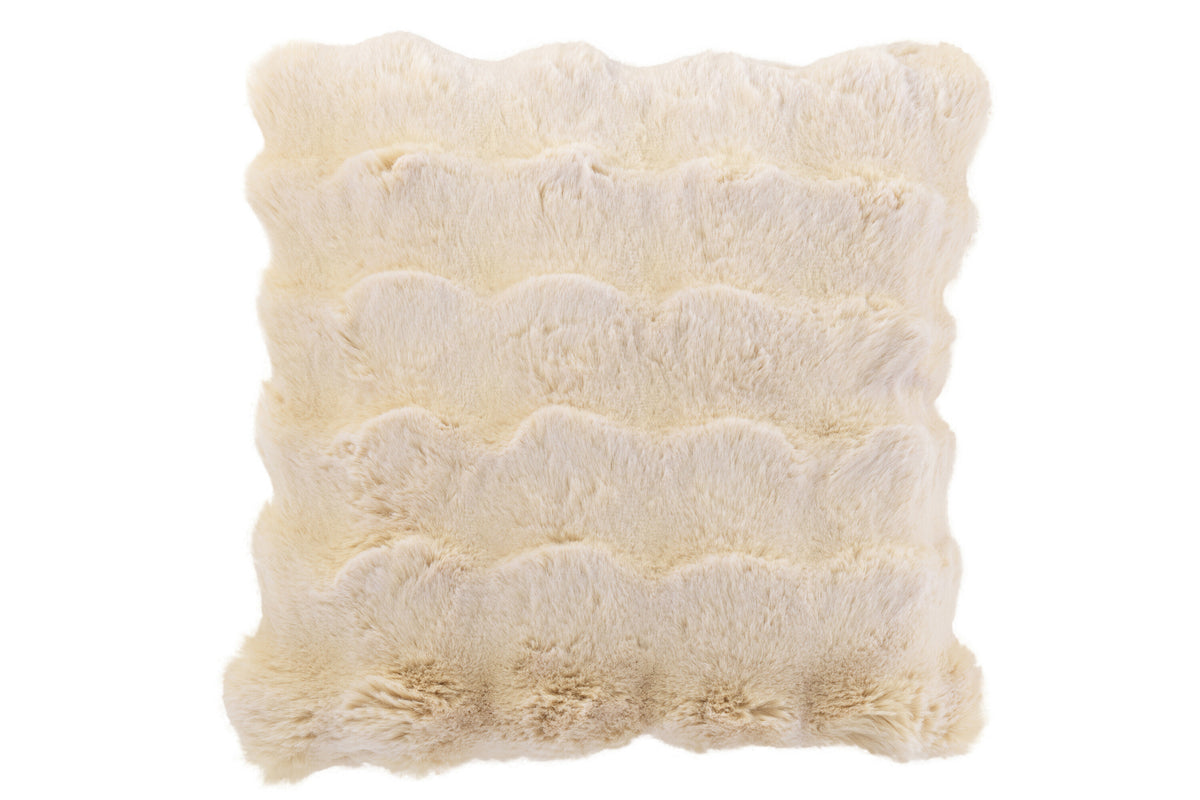 J-Line kussen Wave - polyester - creme