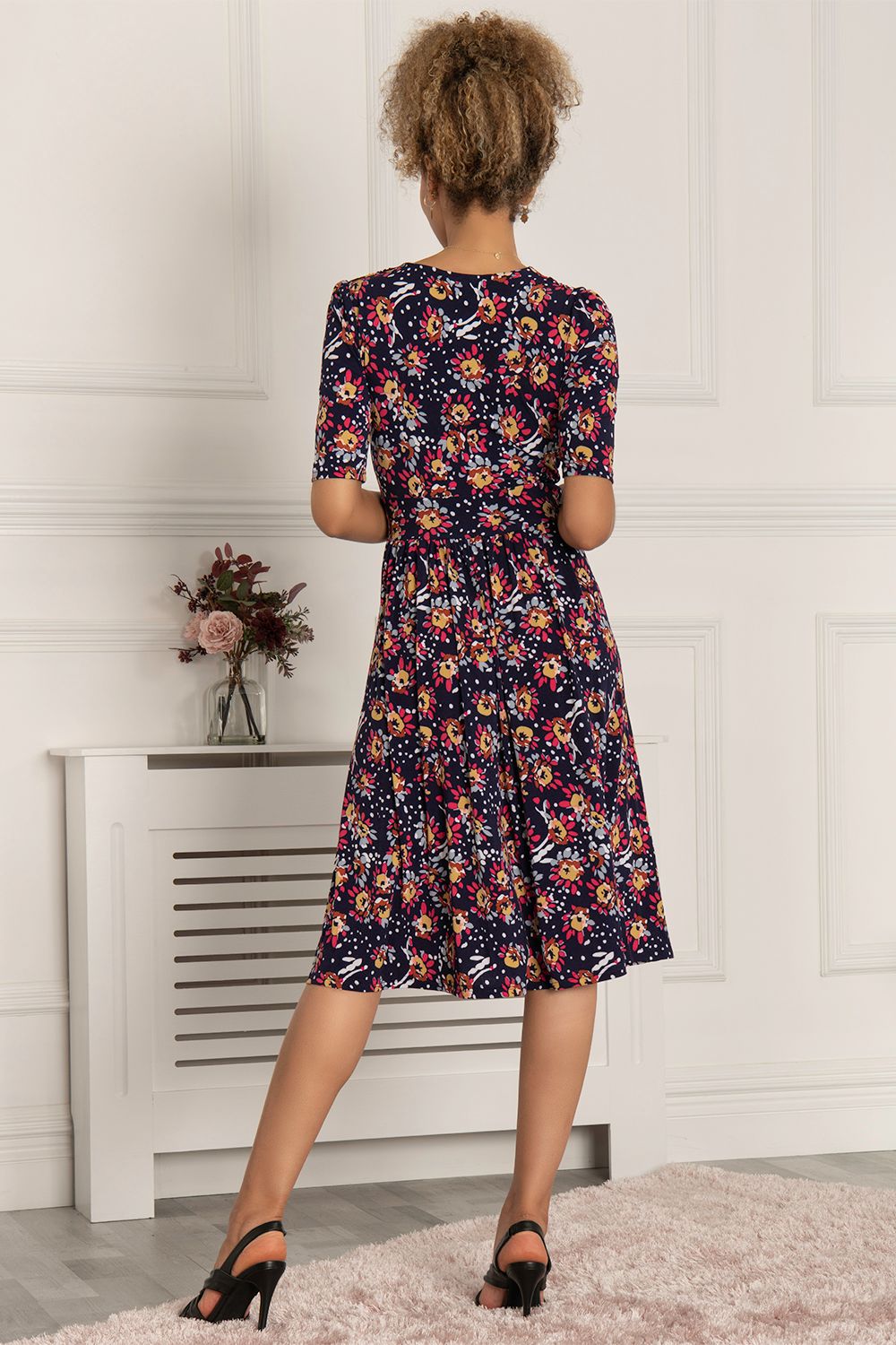 Jolie Moi Samara Wrap Front Midi Dress