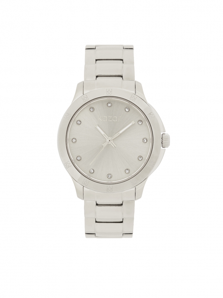 Silver women's watch on a bracelet