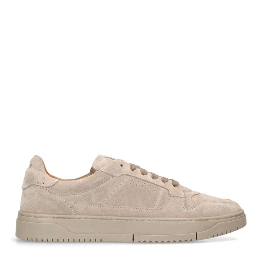 Manfield Grijze suède sneakers
