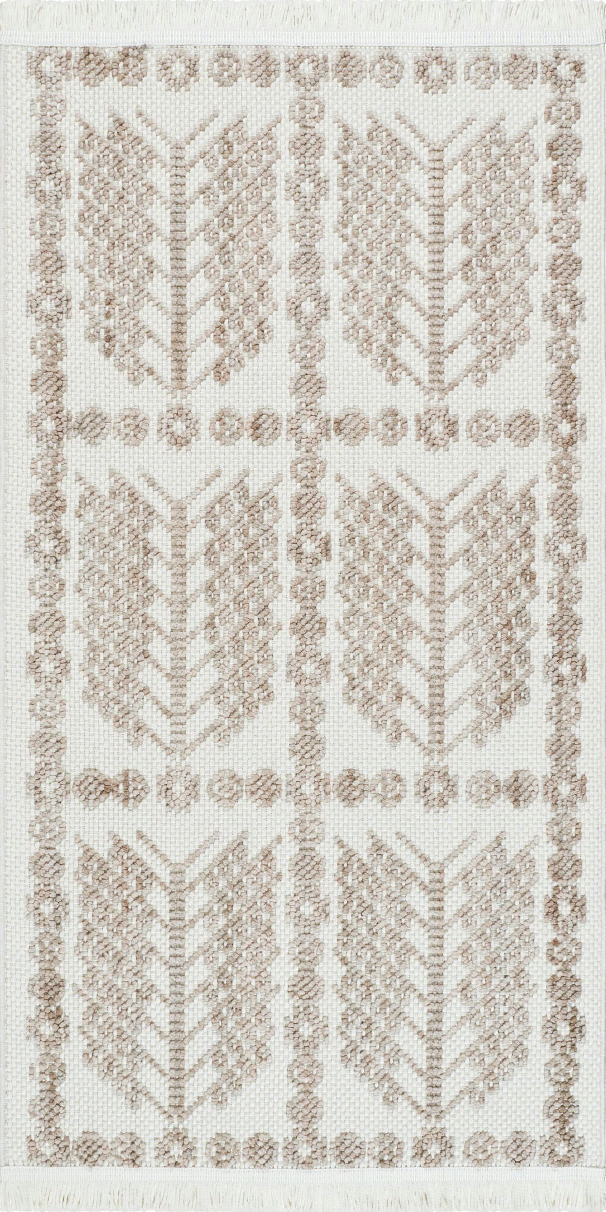 BALI - Tapis salon crème de style ethnique 80x150
