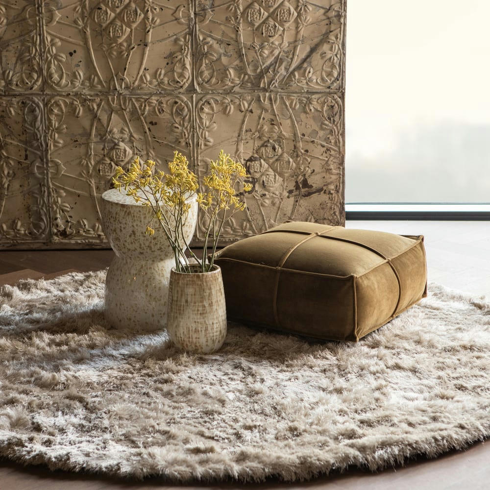 HONEY - Pouf en velours carré 60x60 bronze