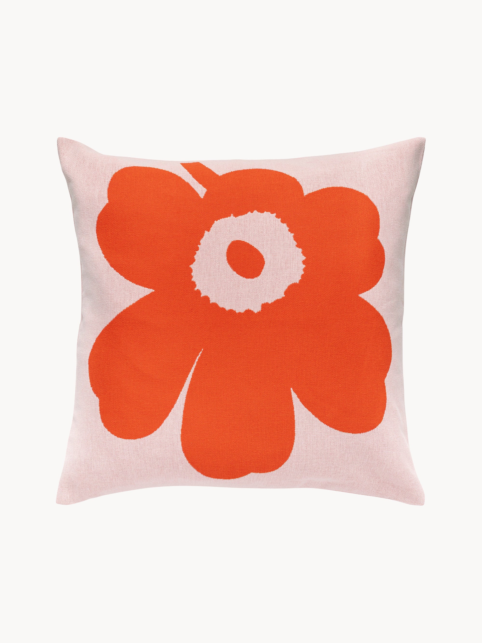 Baumwoll-Kissenhülle Unikko mit Blumen-Print