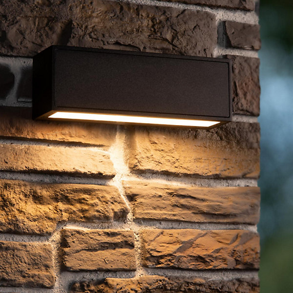 Applique murale SUTTON en aluminium avec LED intégré - Noir - Lucide
