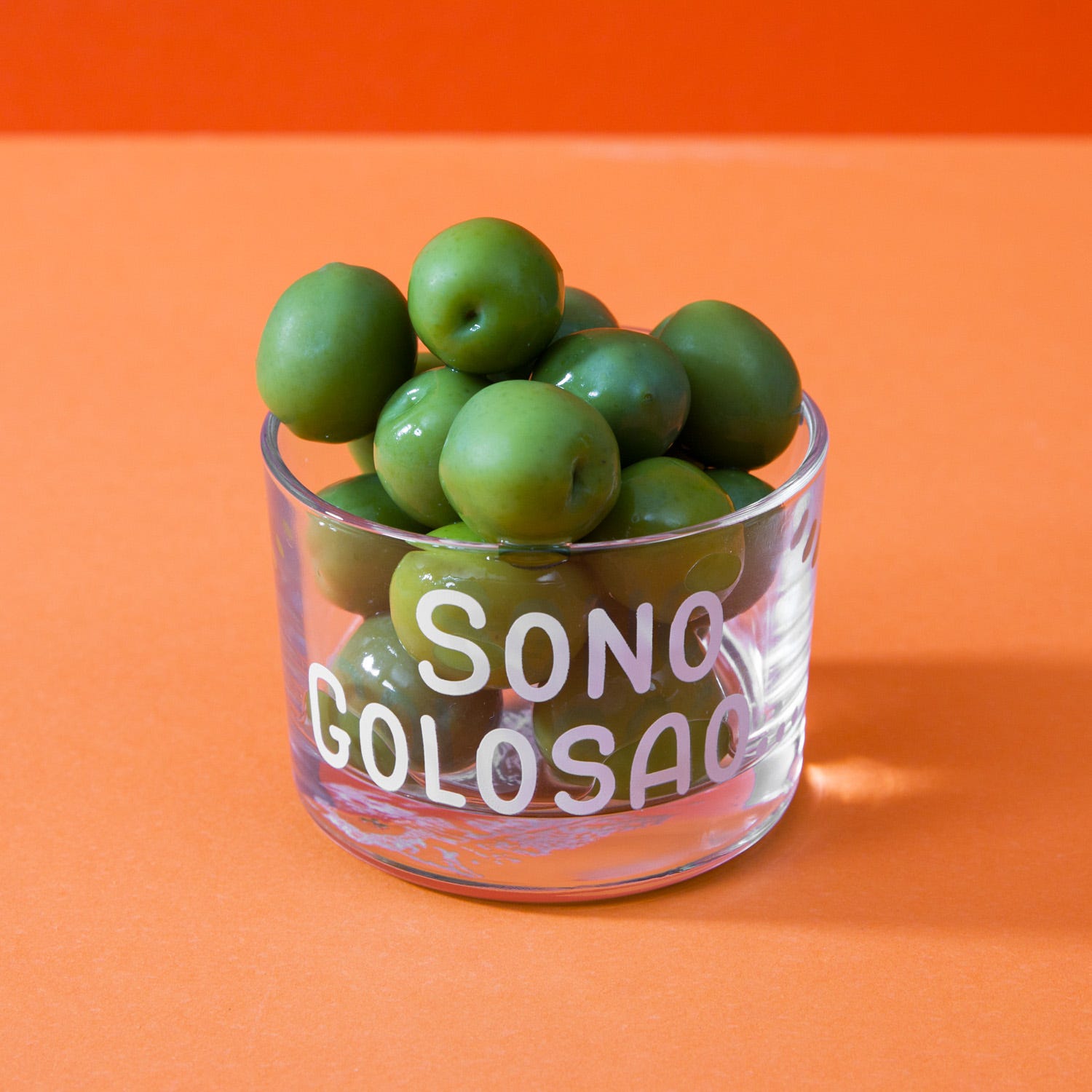 Coppetta in vetro 190 ml scritta Sono golosao