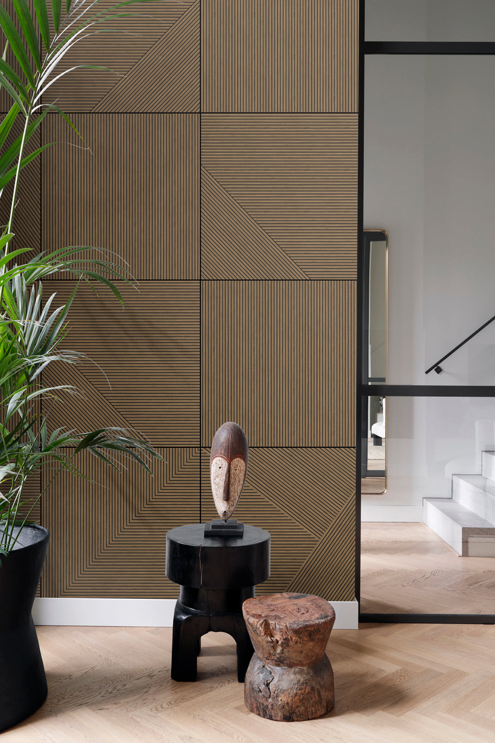 Origin Wallcoverings fotobehang 3D-houtmotief bruin - 200 x 279 cm - 357315