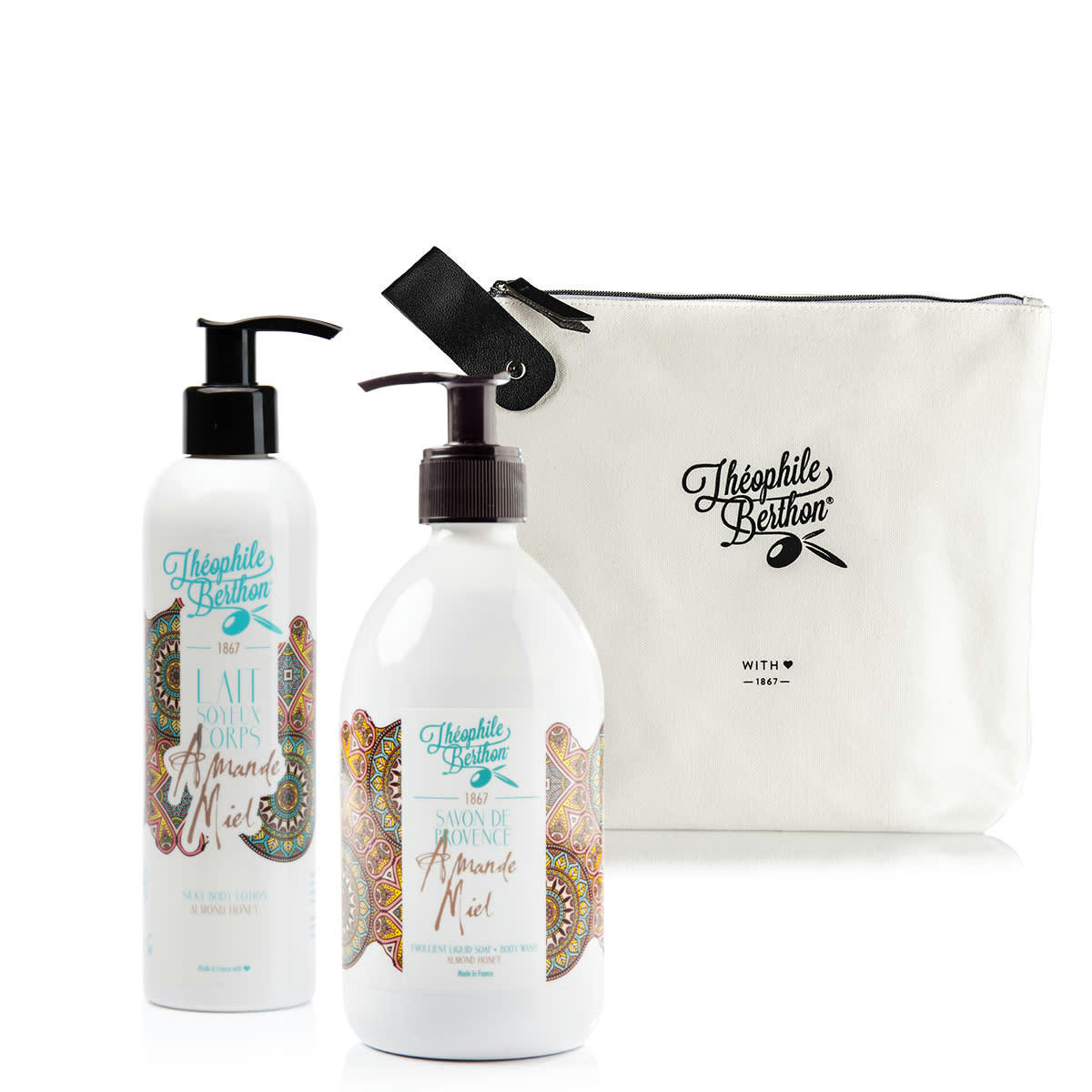 GOURMANDISE - Trousse savon de Marseille liquide et lait corps