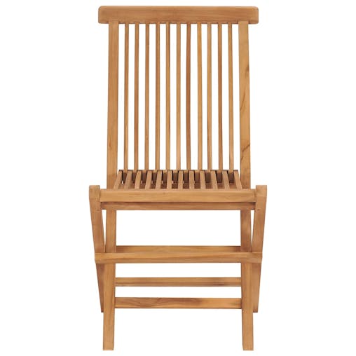 NNEVL Folding Garden Chairs 4 pcs Solid Wood Teak