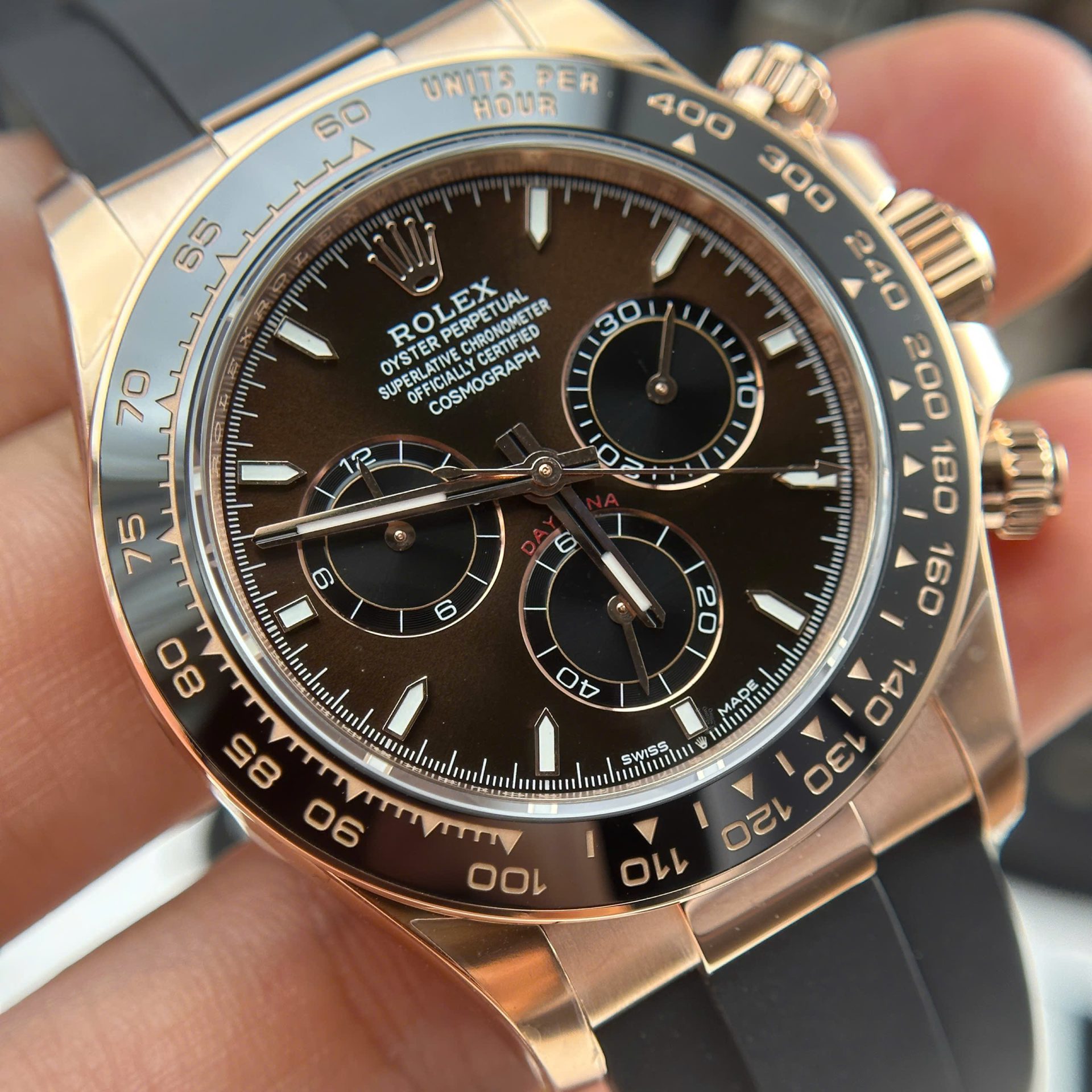 Rolex Daytona 126515 RG Plated Chocolate Dial 40mm Oysterflex Super Clone