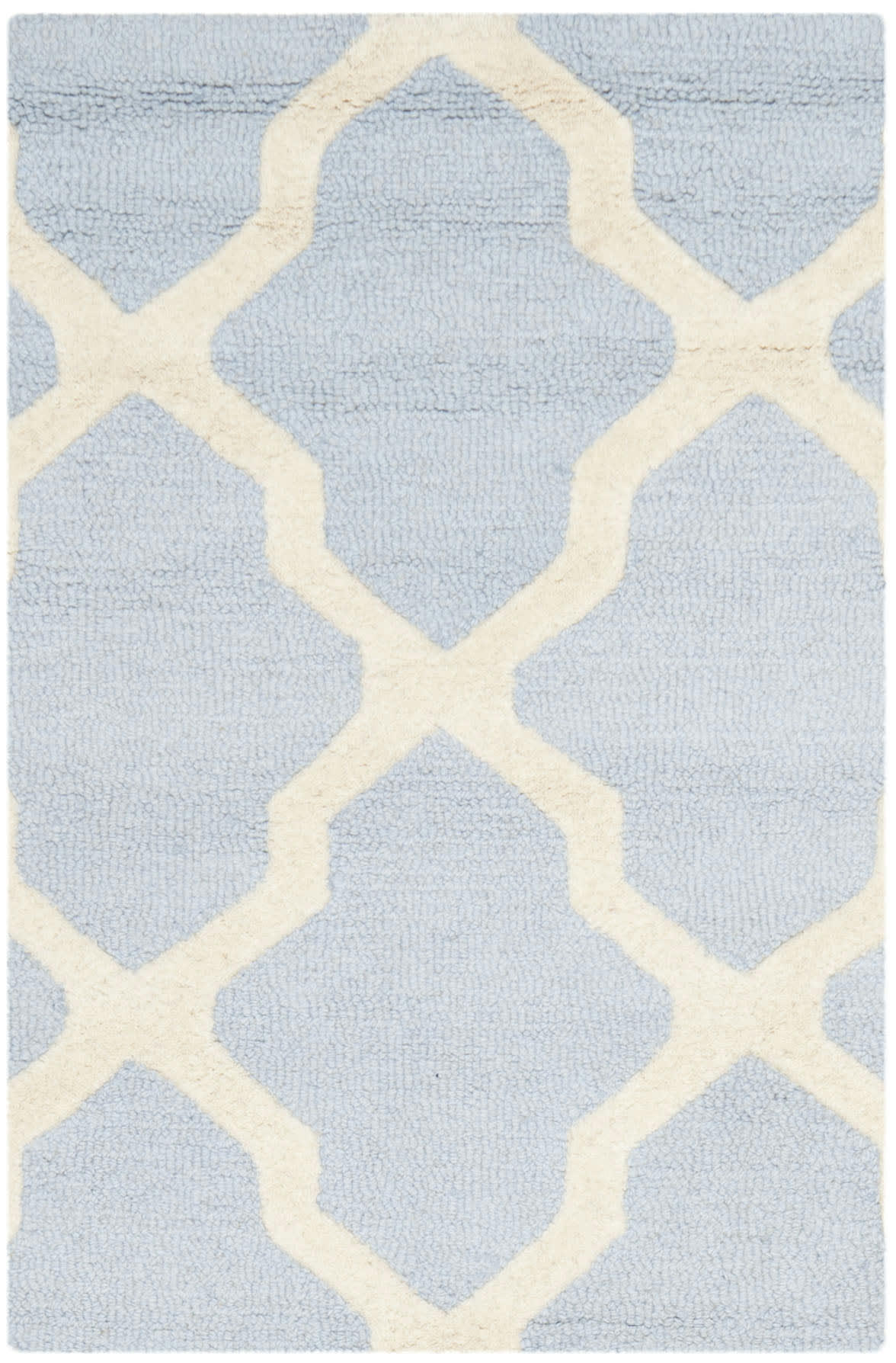 CAMBRIDGE - Tapis de salon interieur en bleu clair & ivoire, 91 x 152 cm