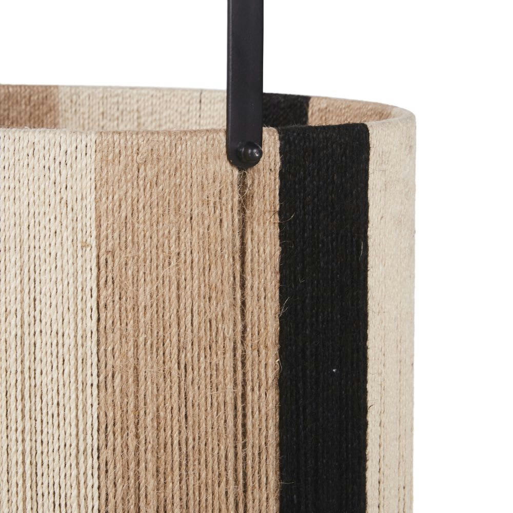 - Lanterne en bois de frêne et jute bicolore