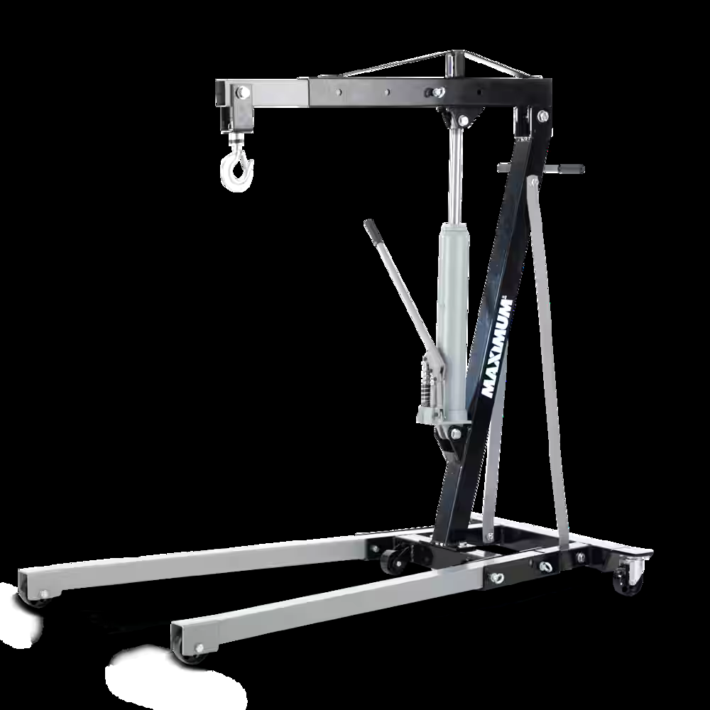 Maximum Foldable Hydraulic Shop Crane, 2-Ton