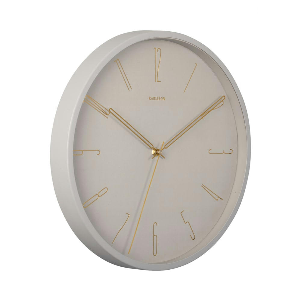 BELLE NUMBERS - Horloge murale en métal gris diam 35cm