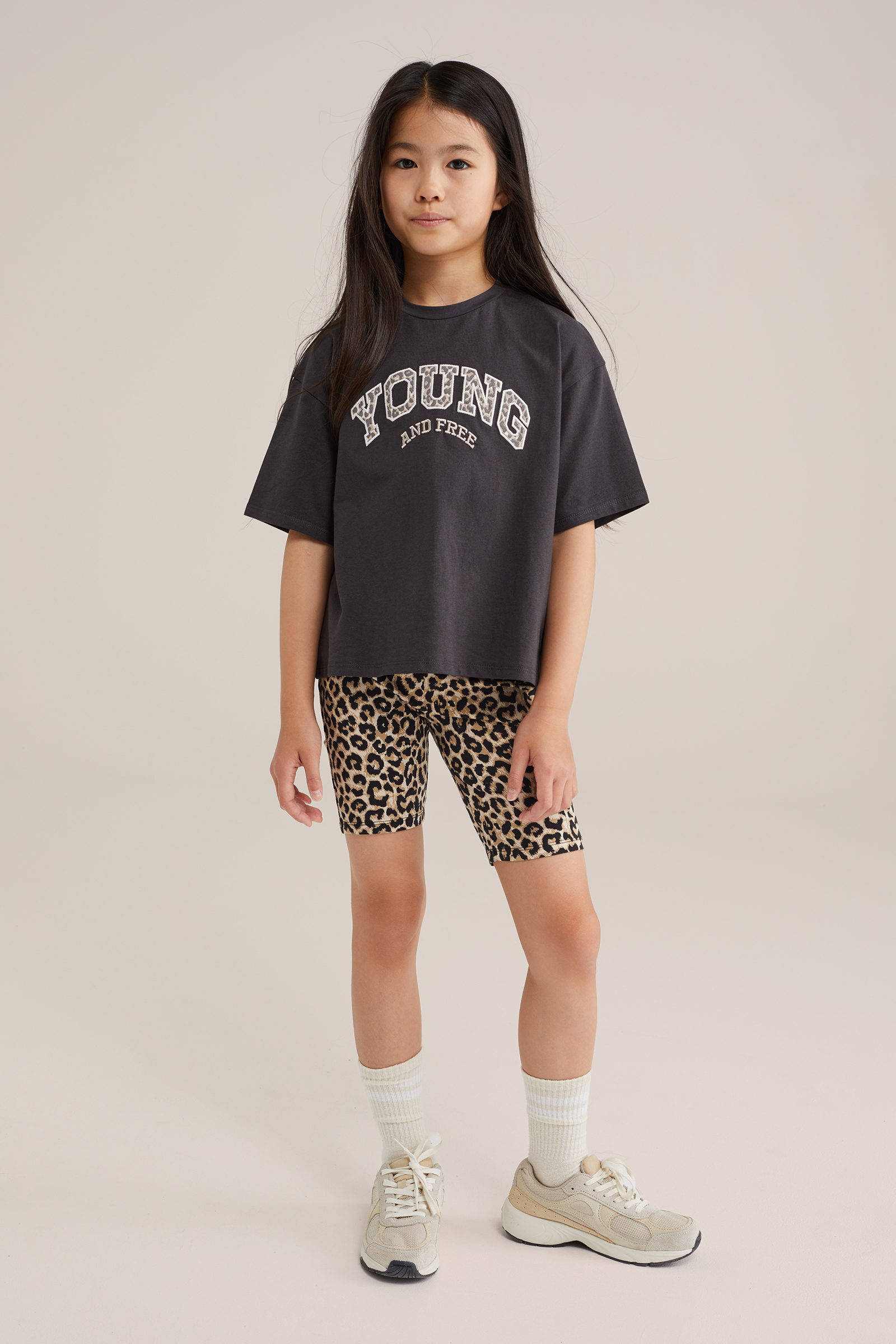 Meisjes korte legging met print