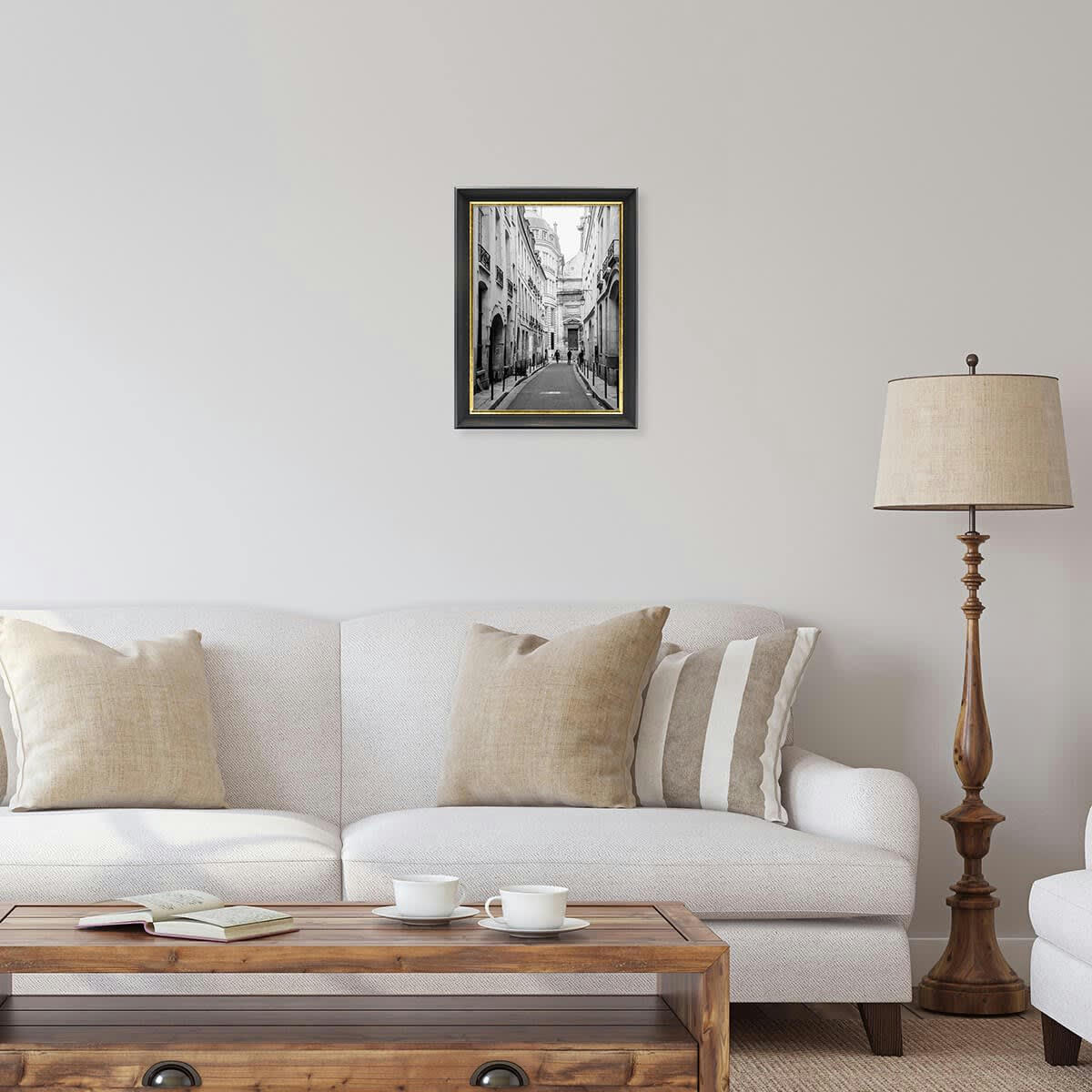 PANDORE - Cadre photo noir et finition doré 20x30/A4 cm résine recyclée