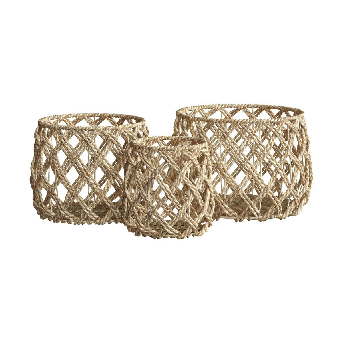 GILLIS - Set de 3 paniers en fibre naturelle