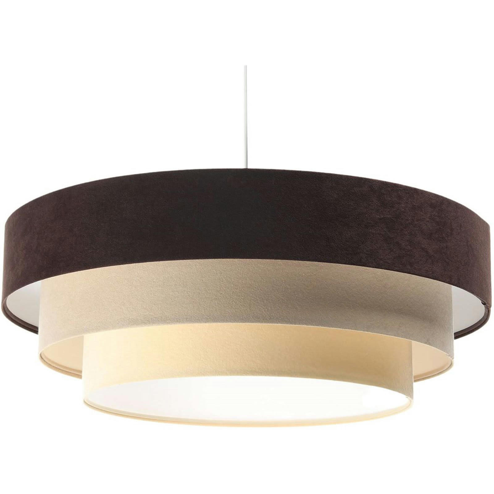 TRINITI - Suspension Tissu Marron 60x60x25 cm