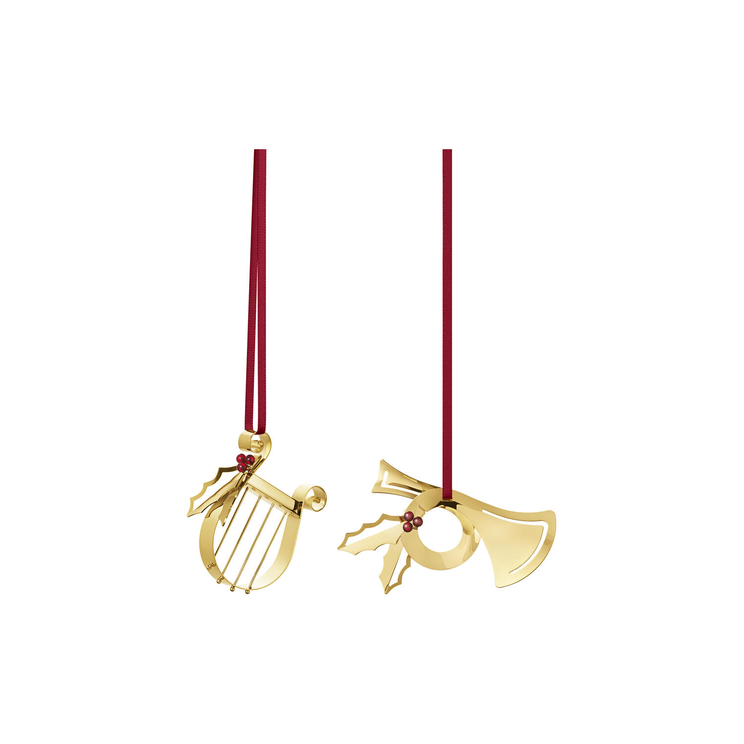 2026 Juleornaments&aelig;t Harpe/Horn, guld
