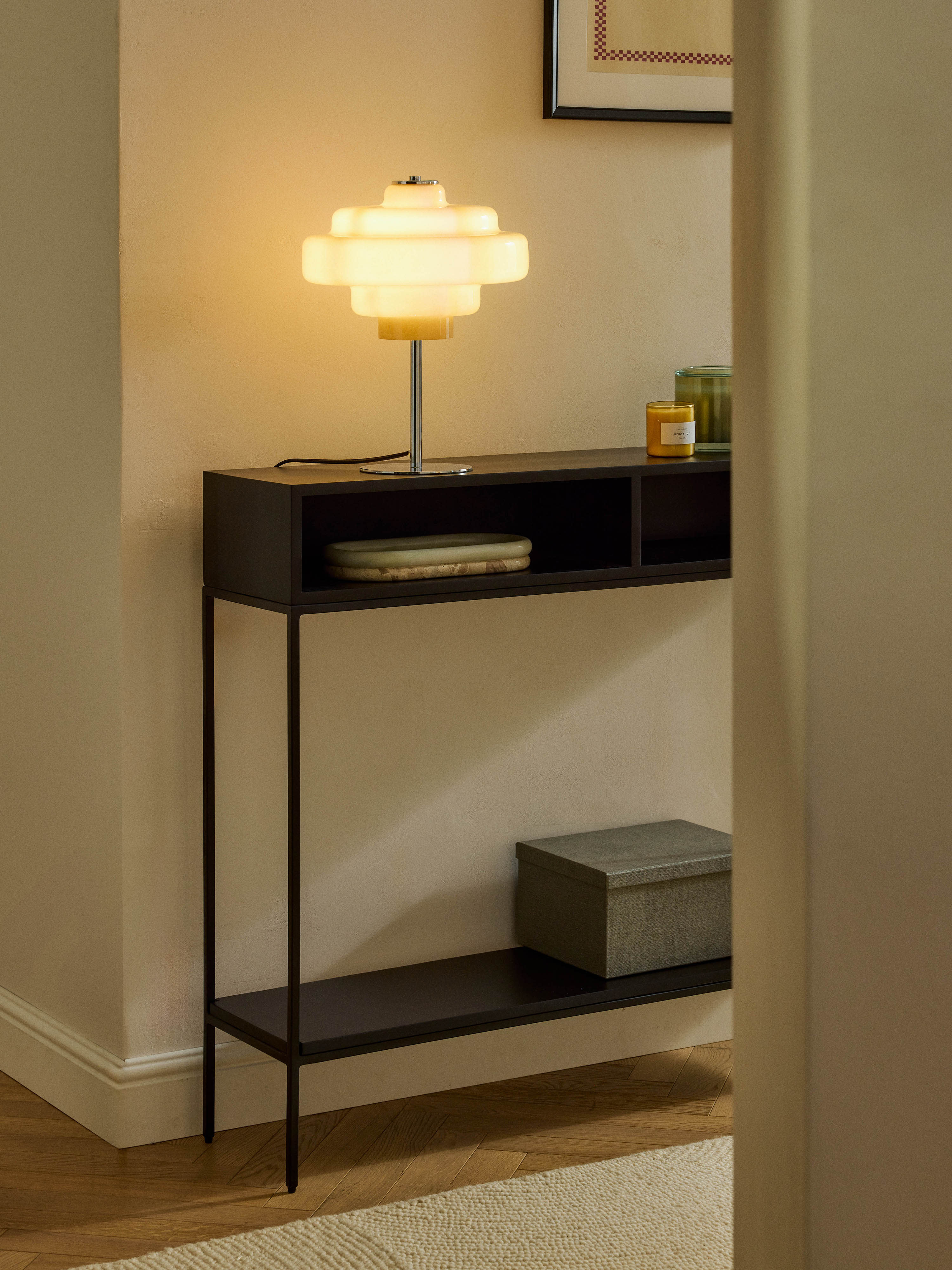 Glas-Tischlampe Millie