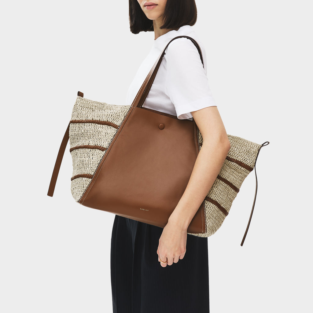 The Delphine - Raffia - Extra Large Open Top Tote