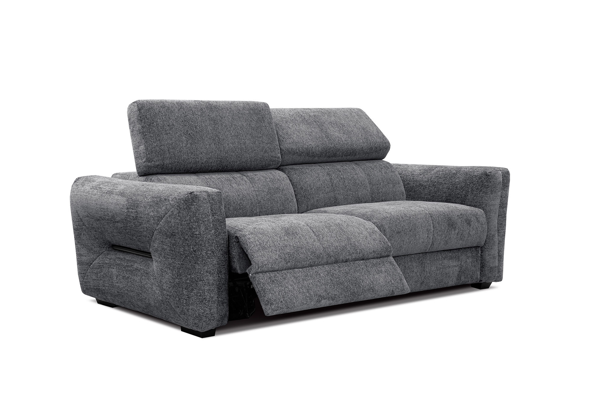 CALVERA Sofa 3 osobowa, 1 x Relax Zero Gravity, grafitowa