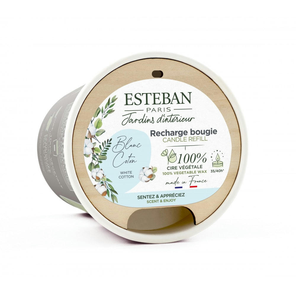 BLANC COTON - Recharge pour bougie parfumée 180g