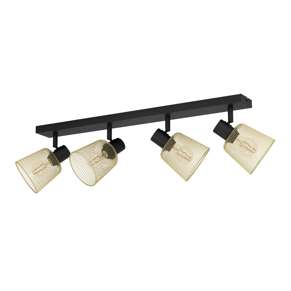 EGLO spot Coslada - e27 - 79 cm - zwart/goud - staal