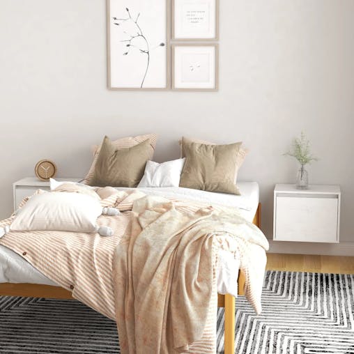 NNEVL Wall Cabinets 2 pcs White 45x30x35 cm Solid Wood Pine