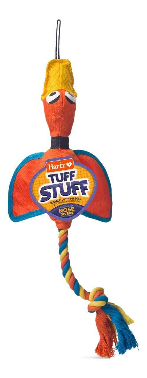 Hartz Durable Nylon Nose Divers Duck Dog Toy, Assorted Colours